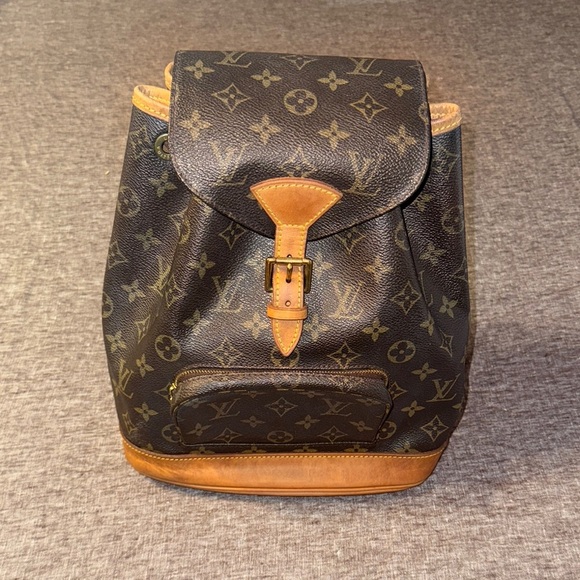 Vtg Louis Vuitton Montsouris MM Monogram Vintage Backpack 90s cute retro - Picture 1 of 16